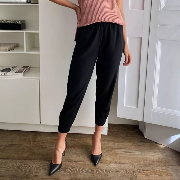 ARITZIA Babaton Dexter Pull On Tuxedo Pants in Black, size XS - Picture 1 of 6